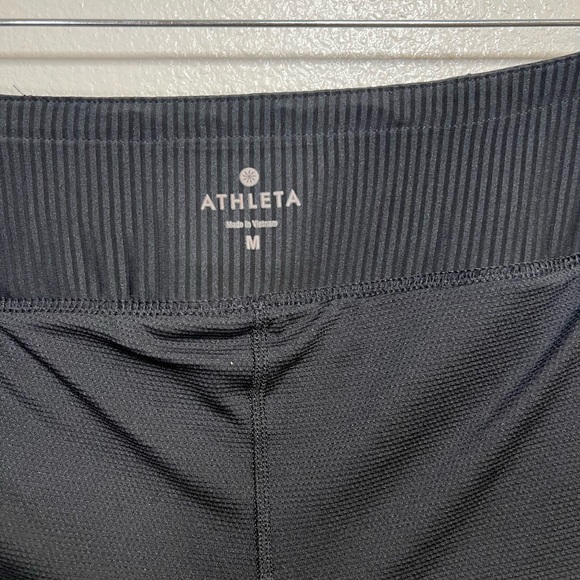 Athleta Women’s Good Match Skort Black Pleated Pocket Skirt Shorts M Tennis Logo - Picture 2 of 15